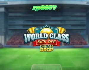 Tampilan visual retro dari slot World Class Kick Off Dream Drop